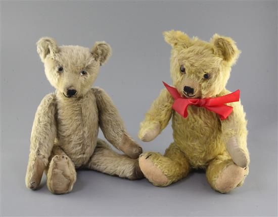 A 1920s English bear and one other tallest 16in.